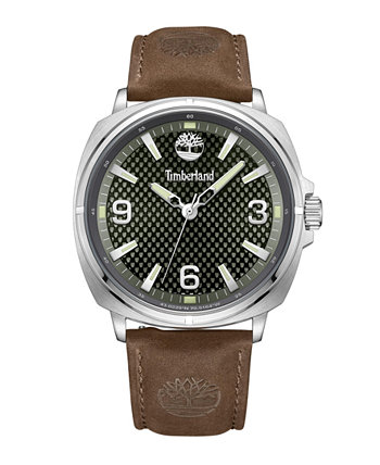 Мужские часы Bailard с коричневым ремешком из натуральной кожи, 44 мм Timberland