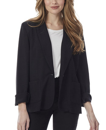 Женская куртка с воротником на одной пуговице и накладными карманами Jones New York