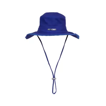 Frayed Cotton Bucket Hat Jacquemus