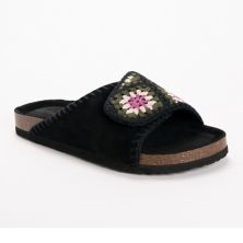 MUK LUKS Gigi Women's Suede Crochet Slide Sandals MUK LUKS