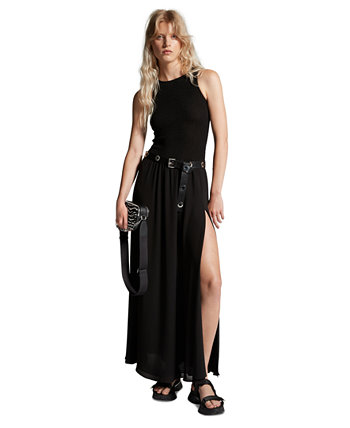 Women's Smocked Belted Maxi Dress Michael Kors