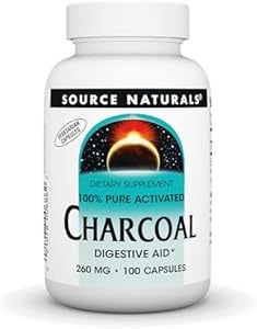 Source Naturals Charcoal - 100% Pure Activated, Digestive Aid - 100 Capsules Source Naturals