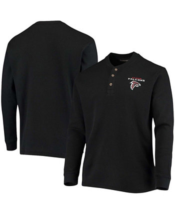 Мужская черная футболка с длинным рукавом Atlanta Falcons Maverick Thermal Henley Dunbrooke