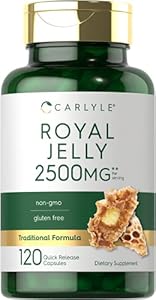 Carlyle Royal Jelly Capsule | 2500mg | 120 count | Non-GMO and Gluten Free Formula | Traditional Supplement Carlyle