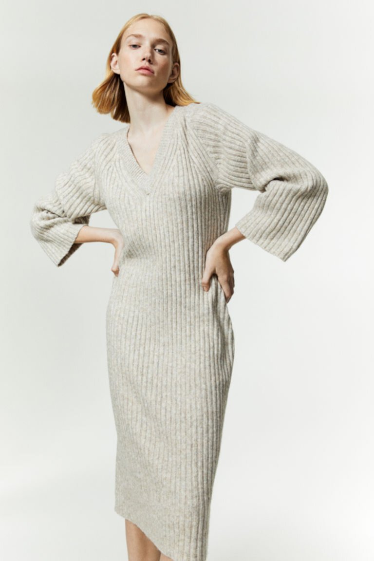 Платье рельефной вязки H&M