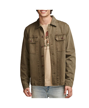 Мужская куртка-рубашка с длинными рукавами и узором «елочка» Lucky Brand