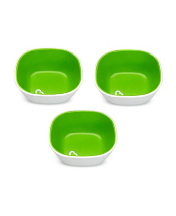3 Piece Toddler Splash Bowl Set, Green Munchkin