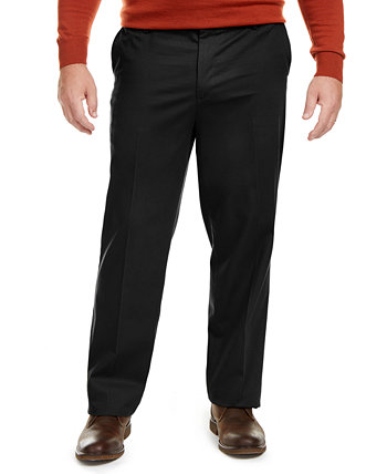 Мужские большие и высокие фирменные роскошные эластичные брюки цвета хаки со складками Lux Classic Dockers