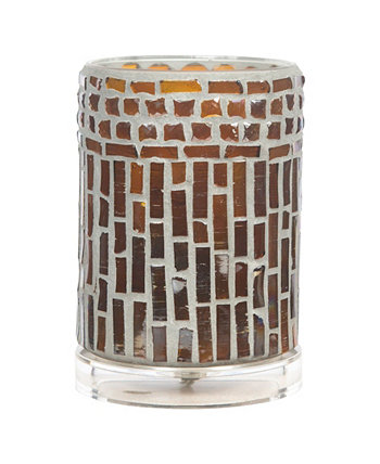 Акцентная лампа из ситца высотой 6,75 дюйма ручной работы с художественным стеклянным абажуром и мозаикой Dale Tiffany