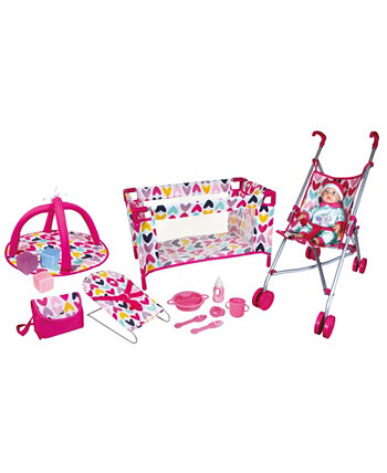 Полный детский игровой набор Lissi Dolls Baby Doll, 15 предметов Redbox