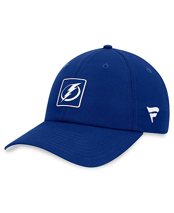 Мужская синяя регулируемая кепка Tampa Bay Lightning Authentic Pro Rink Fanatics