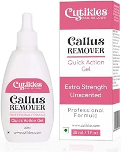 Callus Remover Gel (Гель) for Feet. Strong Professional Formula Removes Tough Callus Instantly. Get Spa like Pedicures at home - 1 Fl Oz Cutikles