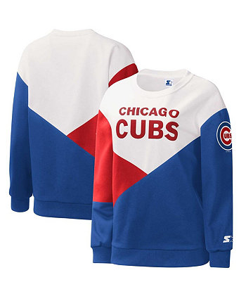 Женский белый пуловер с капюшоном Royal Chicago Cubs Starter