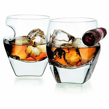 Godinger Silver Arturo Cigar Double Old Fashion Glass 2-pc. Set Godinger Silver