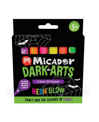 Неоновые светящиеся масляные пастели, набор из 6 цветов Micador Dark Arts