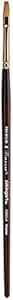 KINGART Premium Finesse 8300-4 Flat Shader Series Artist Brush, Synthetic Kolinsky Sable Hair, Short Handle, for Watercolor and Oil Paints, Size 4 Kingart