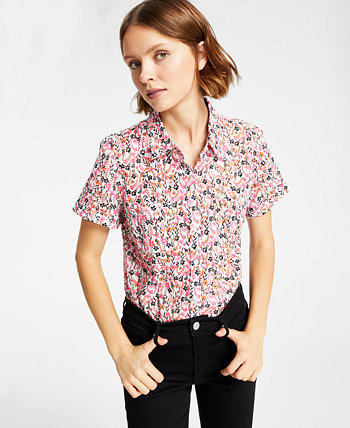 Женская рубашка Camp из хлопка с цветочным принтом Tommy Hilfiger
