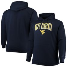 Men's Champion Navy West Virginia Mountaineers Big & Tall Arch Over Logo Powerblend Pullover Hoodie Champion
