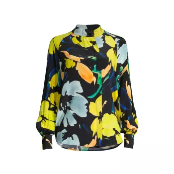 Шелковая блузка с цветочным принтом Ginger & Smart