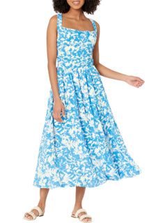 Платье макси с цветочным принтом и перекрестной спиной English Factory