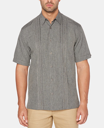 Мужская рубашка с вышивкой и геометрическим принтом Cubavera