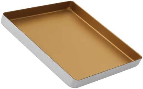 Non-Stick 7" Square Baking Sheet - Golden Aluminum Alloy Oven Pan for Perfect Cookies & More - Thickened, Warp Resistant & 2.4" Extra Height - 7 x 7 x 2.4 Inch FORBAKE