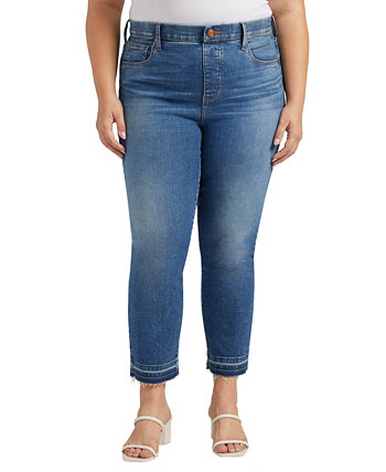 Плюс размер Прямые укороченные джинсы с высокой посадкой Valentina JAG
