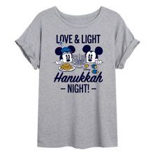 Легкая струящаяся футболка Disney's Mickey and Minnie Mouse Junior's Love Hanukkah Disney