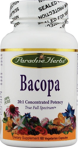 Бакопа Paradise Herbs — 60 вегетарианских капсул Paradise Herbs