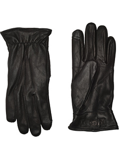 Трехточечные кожаные перчатки с подкладкой из шерпы UGG