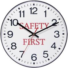 Infinity Instruments ITC Safety First Round Wall Clock Infinity Instruments