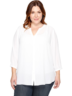 Блуза большого размера с защипами NYDJ Plus Size