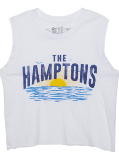 The Hamptons Slightly Cropped Cotton Tank (Big Kids) The Original Retro Brand Kids