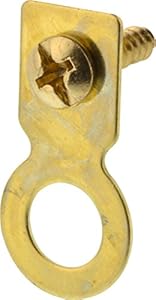 Hillman 122225 Flat Ring Hanger with Screw, Brass Plated, Gold Hillman