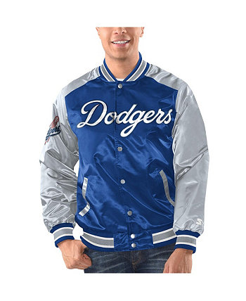 Men's Royal, White Los Angeles Dodgers Varsity Satin Full-Snap Jacket Starter