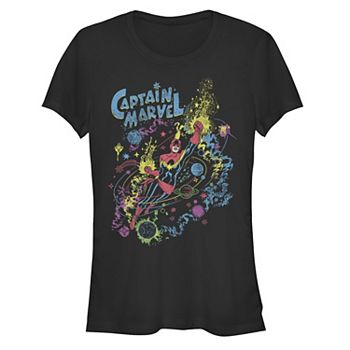 Juniors' Captain Marvel Cosmic Flight Graphic Tee Marvel