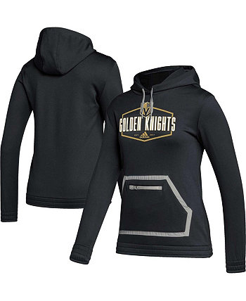 Женский пуловер с капюшоном черного цвета Vegas Golden Knights Team Adidas