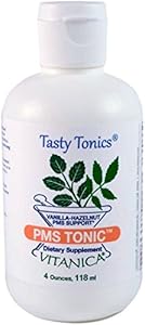 Vitanica PMS Tonic, Premenstrual Support and Relief, Saint Johns Wort, Dong Quai, Chaste Tree Berry, Wild Yam and More, Vegan, 4 Ounce Vitanica