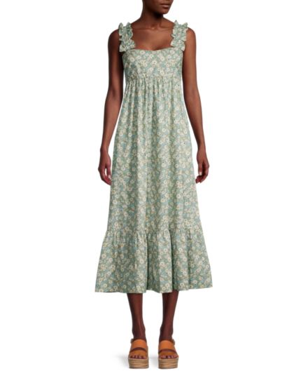 Ярусное платье миди Kelly с цветочным принтом Jacquie The Label