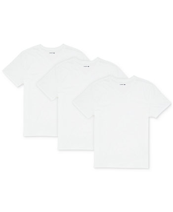 Мужские комплекты нижних рубашек Essential из хлопка с V-образным вырезом для больших и высоких, 3 предмета Lacoste