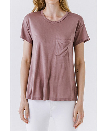 Женская модальная футболка с карманом Grey Lab