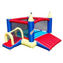 Banzai Slide N Fun надувной домик с горкой и прыжками с футбольной сеткой и мячом Banzai