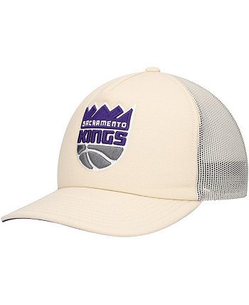 Бейсболка Mitchell & Ness Мужская Кремовая Sacramento Kings Тракер Регулируемая Mitchell & Ness