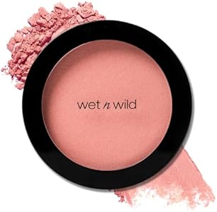 wet n wild Color Icon Blush, Effortless Glow & Seamless Blend infused with Luxuriously Smooth Jojoba Oil, Sheer Finish with a Matte Natural Glow, Cruelty-Free & Vegan - Pinch Me Pink Wet n Wild