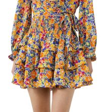 Floral Smocked Tiered Mini Skirt Endless rose