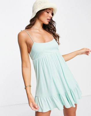 Пляжное летнее платье цвета морской волны с завязками The Frolic Missy The Frolic