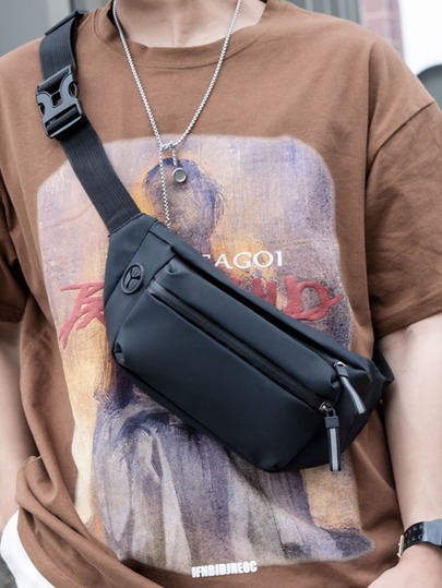 Мужская сумка-слинг с отверстием для наушников SHEIN
