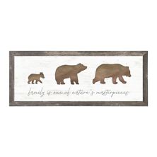 Настенное искусство в рамке с личными принтами семьи медведей Personal-Prints