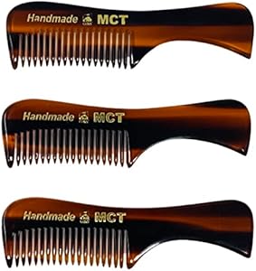 G.B.S Handmade 3in Pocket Comb for Beard and Mustache Styling, MCT, Pack of 3 G.B.S