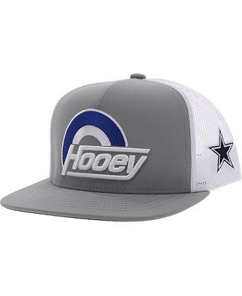 Молодежная кепка Trucker Snapback с логотипом Dallas Cowboys для мальчиков и девочек, серебристая и белая Hooey